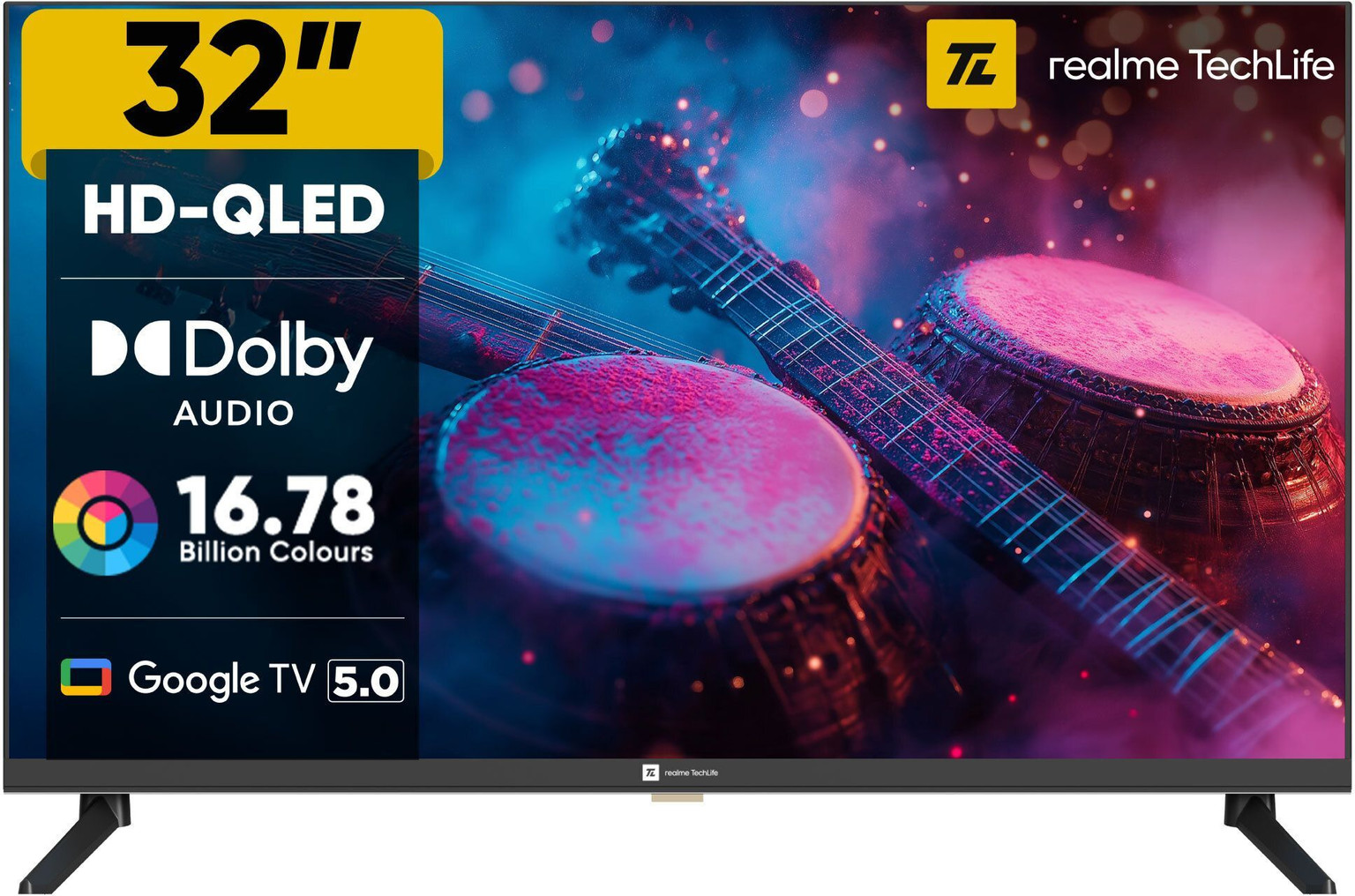 realme TechLife 80 cm (32 inch) QLED HD Ready Smar