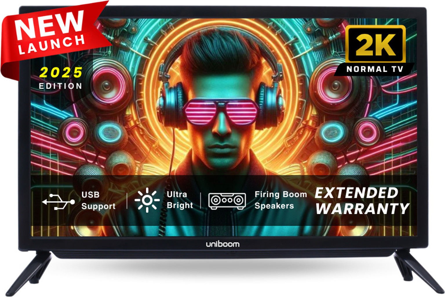 Uniboom ULTIMA 60 cm (24 inch) HD Ready LED TV wit