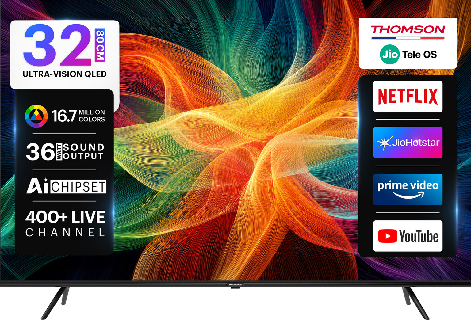Thomson 80 cm (32 inch) QLED HD Ready Smart JioTel